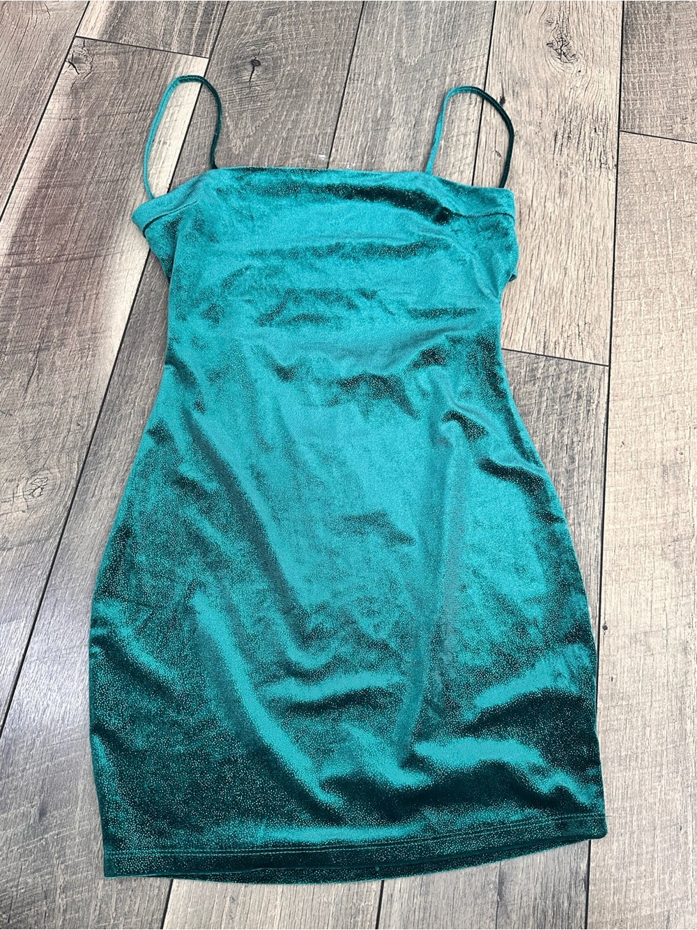 Emerald Green Velvet Slip Dress - Women